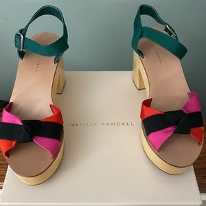 Loeffler Randal Elsa wedge sandals size 10